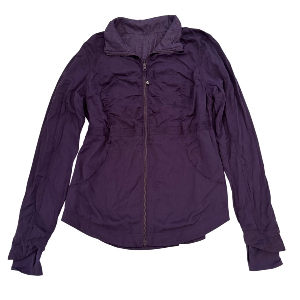Lululemon Inner Peace Reversible Full Zip Workout Jacket, Concord Grape, S/M - Picture 11 of 15